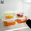 Superbutelki LUNCHBOX 630 ml STIKLINIS TAKAS, atsparus karščiui, tinkamas naudoti mikrobangų krosnelėje