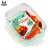 Superbutelki LUNCHBOX 630 ml STIKLINIS TAKAS, atsparus karščiui, tinkamas naudoti mikrobangų krosnelėje