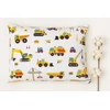 Supreme Style Pagalvės užvalkalas: ekskavatorius, kranas, mašinos, automobiliai, transporto priemonės, 40x60, balta medvilnė, vaikams