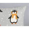 Supreme Style Patalynė flanelowa zimowa ciepła miła 140x200 PINGWINY pilka kolorowa