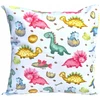 Supreme Style Užvalkalas dla dziecka dinusie dinozaury 40x40 kolorowe przedszkola medvilnė