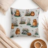 Supreme Style Užvalkalas kapibara zwierzęta 40x40 capibara pilka bawełniana