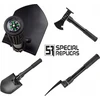 Survivor SAPERKA SURVIVAL WOJSK BŪTINAS 7IN1 Plieninis dangtelis EKSPEDICIJOMS SV-MUL001BK