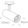 Bikuvalt 10W LED šviestuvas į bėgelius, baltas, 3000K, 65642AT/W/W