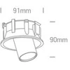 Bikuvalt 6,5W LED įleidžiamas pakreipiamas šviestuvas, baltas, 3000K, 11107C/W/W