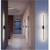 Bikuvalt 24W LED sieninis šviestuvas STICK, juodas, 3000K, dimeriuojamas sensoriumi, 01-2791