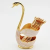 "Swan" stalo reikmenų laikiklis pagrindo laikymo dėžutė "Silverware Caddy Gold" stalo įrankių rinkinys