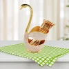 "Swan" stalo reikmenų laikiklis pagrindo laikymo dėžutė "Silverware Caddy Gold" stalo įrankių rinkinys