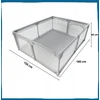 Szchara VAIKŲ RAŠYKLĖS 150X180 CM DRY POOL ŽAIDIMŲ AIKŠTELĖ PILKA + KAMULIAI + KREPŠELIS