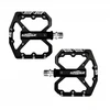 SZOOSA MTB platforminiai pedalai, aliuminis, lengvi, 3 GUOLIAI, žvyro enduro, Juodas
