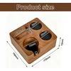 TAMPING ESPRESSO 51/54MM ORGANIZATORIAUS PRIEDAI GRAIKIŲ RIEŠUTŲ MEDIENA