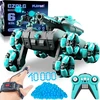TANK RC AUTOMOBILIS SU GEL RUULULINIU pistoletu 6x6 NUOTOLINIO VALDYMAS IR GESTAS