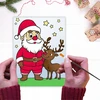 Tapyba Kalėdų spalvinimo knyga ant drobės 15x20 cm Kalėdų Senelis su šiaurės elniais Artmaker