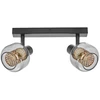 Sieninis šviestuvas 11W LED sieninis vonios šviestuvas ORBIS FLAME, juodas, 3000/4000K, IP44