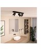 Taškinis LED šviestuvas PHILIPS IDRIS, IP44, 3xGU10, max 3x5W, juodos sp., 8,3x44,2x12cm