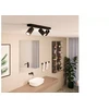 Taškinis LED šviestuvas PHILIPS IDRIS, IP44, 3xGU10, max 3x5W, juodos sp., 8,3x44,2x12cm