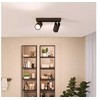 Taškinis LED šviestuvas PHILIPS IDRIS, IP44, 2xGU10, max 2x5W, juodos sp., 8,3x24x12cm