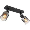 Lubinis šviestuvas Taškinis šviestuvas GLOBO HUBERTUS, 2 x E14, 40W, 230V, matinės juodos sp, 7 x 26 x 14 cm
