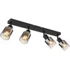 Lubinis šviestuvas Taškinis šviestuvas GLOBO HUBERTUS, 4 x E14, 40W, 230V, matinės juodos sp, 7 x 56 x 14 cm