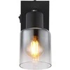 Lubinis šviestuvas Taškinis šviestuvas GLOBO HUBERTUS,1xE14,40W,230V,su jungikliu,matinės juodos sp,7x16x14cm