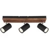 Lubinis šviestuvas Taškinis šviestuvas GLOBO KAYDEN, 3xGU10 max 3x25W metalas/medis juodos sp 8x12,5x41cm