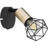 Lubinis šviestuvas Taškinis šviestuvas GLOBO Xara I, 1 x E14, 40W, juodos/žalvario sp., 8 x 13,5 x 13 cm