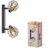 Lubinis šviestuvas Paviršinis šviestuvas SPOT FIREFLY, 2xE14, juodas, su 2x2,8W 2700K dimeriuojamom LED lemputėmis