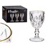 Bikuvalt Taurės vynui DIAMOND AU, 6 vnt., 250ml, auksiniu kanteliu