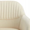 Tectake Scallop Glamour smėlio spalvos minkšta pasukama kėdė