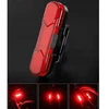 Tekan LED GALINIS DVIRAČIO LEMPAS RAUDONAS GALINGAS USB BATERIJOS