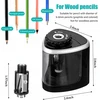 Tenwin Automatinė elektrinė pieštukų drožtuvė, juoda