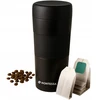 TERMOSAS ARBATAI IR KAVAI DIDELIS, NESKLYDUS, Juodas TRAVEL 450ml MONTESSA