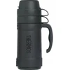 Thermos Stiklinis termosas su dviem puodeliais, 1 litras, juodas 194530 TERMOSAS