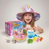 TERRARIUM UNICORN LED LEMPAS VAIKŲ KAMBARIO RINKINYS SU KRISTOLAIS