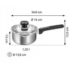 TESCOMA BRAVA puodas su dvigubu snapeliu ir dangteliu, ø 16 cm, 1,25 l