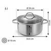 Tescoma steelcraft puodas su dangčiu 24cm 5l