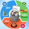 THERMAL BAG 23L, atsparus vandeniui kelionėms, iškyloms ir paplūdimiui, pilkas, išlaiko temperatūrą iki 12 valandų