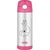 Thermos Termosas su šiaudeliu vaikams - 470 ml, nerūdijančio plieno, rožinis