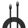 Lindy U/UTP Flat PatchCord Cat6. CU. Juodas. 0.3m