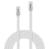 Tinklo Kabelis - LINDY Cat.6 U/UTP Plokščias Tinklo Kabelis, RJ45, M/M, 250MHz, 32AWG, 10 m, Baltas