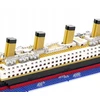 Titanikas DIKOM BLOCKS laivo modelis 1878 elementai 3D laivas TYTANIK MINI