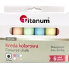 Titanum Spalvota šaligatvio kreida 6 vnt., stora spalvota kreida, mažai dulkinanti kreida 02