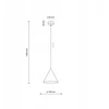 Tk Lighting Klasikinė rudos spalvos pakabinama lempa Cono Brown E27