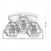 Tk Lighting Lampa Sufitowa DIAMOND Juodas Metalowe Klosze 3xE27 Wisząca Nowoczesna Dom