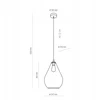 Tk Lighting Lampa Wisząca FUENTE Bursztynowy Szklany Klosz 1xE27 24cm Lampa Sufitowa