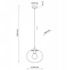 TK Lighting pakabinamas šviestuvas Vibe Transparent 30 4817, juodas