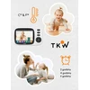 TKW Elektroninė auklė su kamera ir monitoriumi 3.2, 4x priartinimas nakties režimu, pasukamas 355° kampu