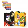 Tooky Toys Geometrinis kūrybinis lipdukų rinkinys Gyvūnai 12 Montessori scenų 3+
