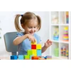Tooky Toys Paimtas žaislinis medinis jutimo blokai Kūrybinė simetrija 4 PCS + brošiūra su modeliais FSC sertifikate