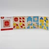 Tooky Toys Paimtas žaislinis medinis jutimo blokai Kūrybinė simetrija 4 PCS + brošiūra su modeliais FSC sertifikate